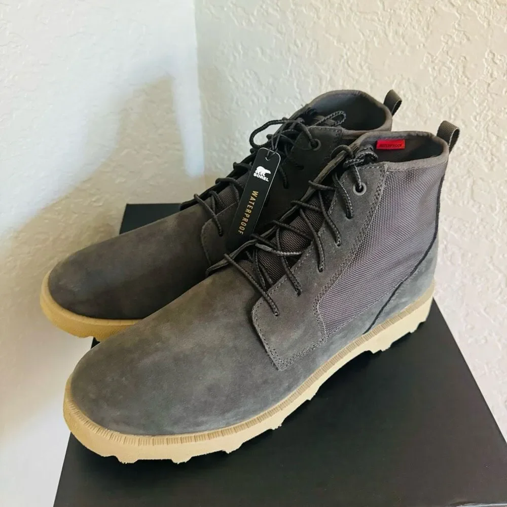 SOREL Caribou OTM Waterproof Chukka Men's Leather Suede Boot, Size 14, Brown NWT